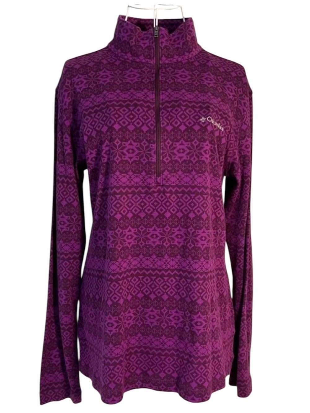 Columbia Fair Isle 1/4 Zip Lightweight Long sleeve Top Winter